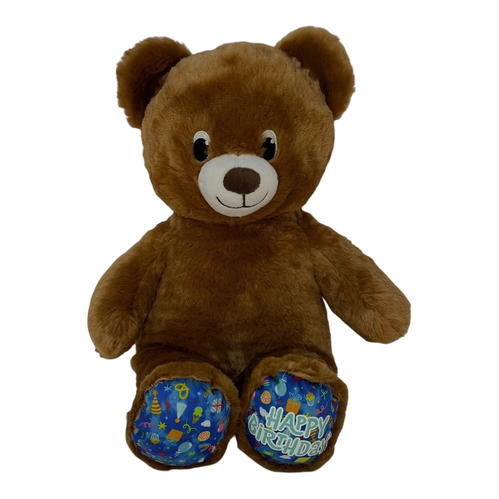 Build-A-Bear Plush Birthday Treat Bear Light Brown 16" Happy Birthday Paws